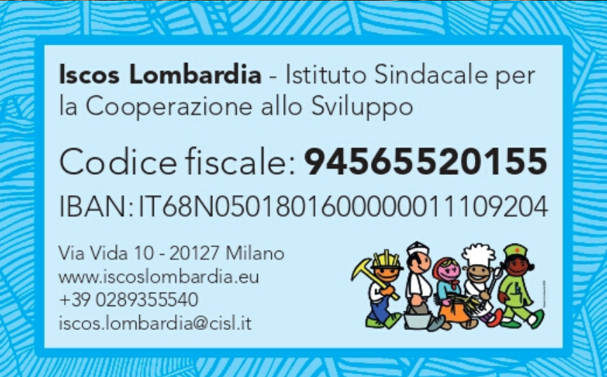 Codice fiscale e IBAN Iscos Lombardia