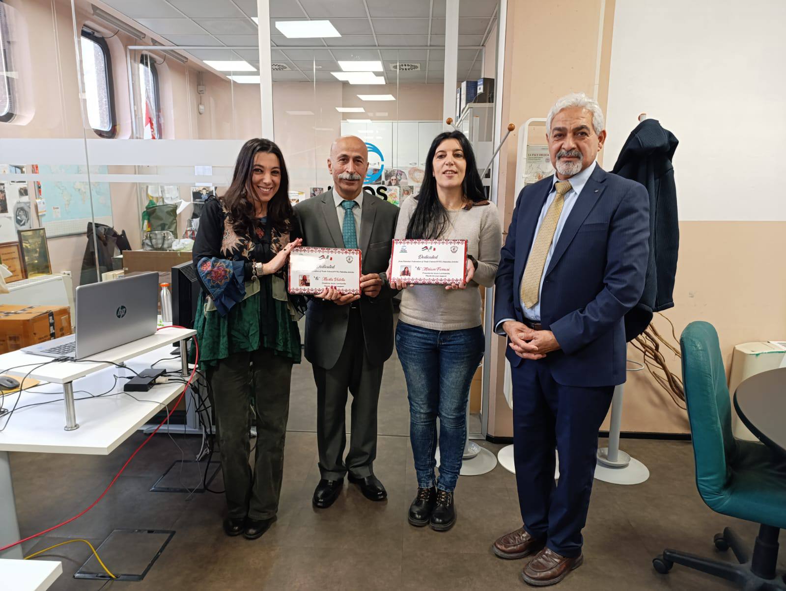 Sindacalisti palestinesi in visita