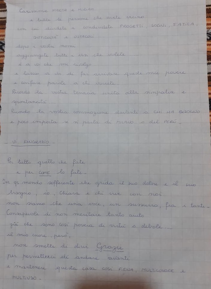 Lettera Erika 1 pagina